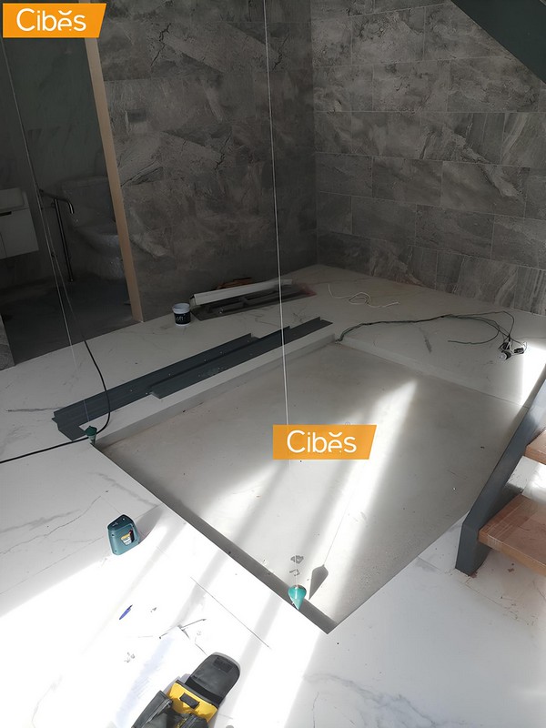 Hố pit siêu nông tối đa chỉ 6cm cho hệ thang máy hiện đại tại Cibes